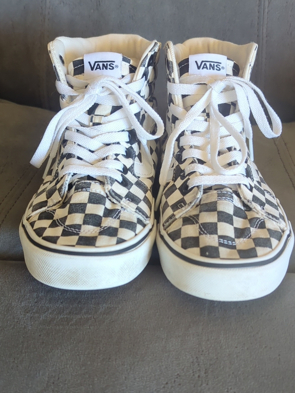 Vans Sk8 Hi Checkered Shoes Women's Size 7.5
